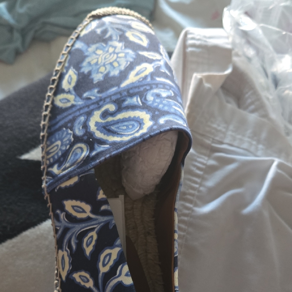 Polo Ralph Lauren Navy Paisley Espadrilles